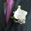 WHITE ORCHID BOUTONNIERE